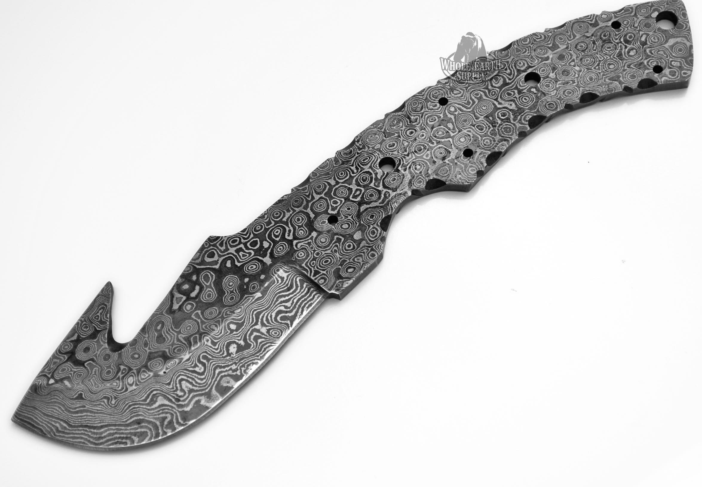 Guthook Damascus High Carbon Steel Large Blank Blanks Blade Hunting Knife Knives Making