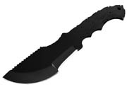 (Knife Kit) Build Your Own Black Tracker Knife with Black & Blue G-10 Handles Combo Blank Hunting
