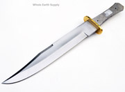 Custom Coffin Bowie Blank Blade Knife Large Short Sword w/Brass Guard Long Big