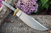 CUSTOM BLANK Skinner Hunter Knife Making Blade Knives w/Brass Guard Bolster #010