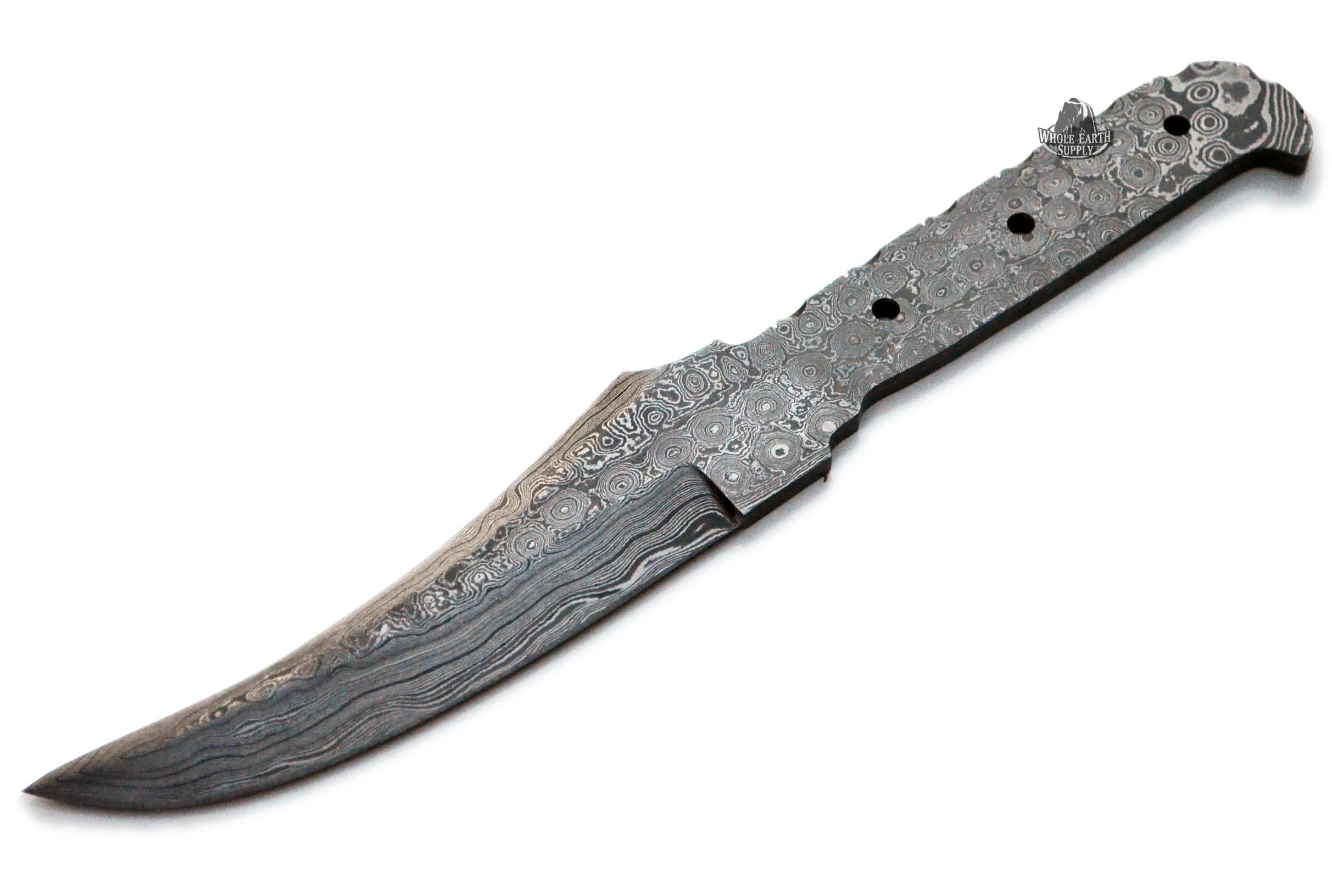 Damascus Long Upswept Skinning Hunting Large Long Knife Blank Blanks Knives