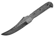 Damascus Long Upswept Skinning Hunting Large Long Knife Blank Blanks Knives