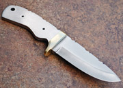 Large Drop Point D2 D-2 Steel Knife Blanks +Brass Guard Custom Knives Blades