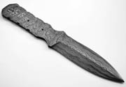 Damascus Dagger Boot Double Edge Throwing Blank Blade Knife 1095HC Carbon Making
