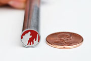 Mosaic Pin #107 Wolf in Woods Red 1cm Steel Knife Handle Scales Grips Hunting Knives